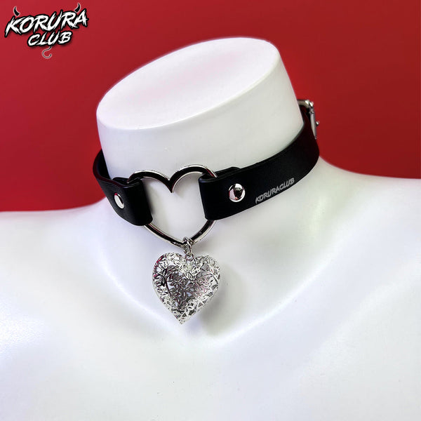 KORURACLUB Heart Shape Collar Leash  AW041