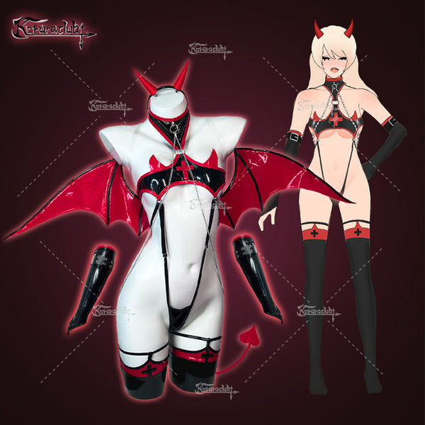 KORURACLUB- Cosplay Devil Nurse Succubus Lingerie （8-Piece Set）AW003