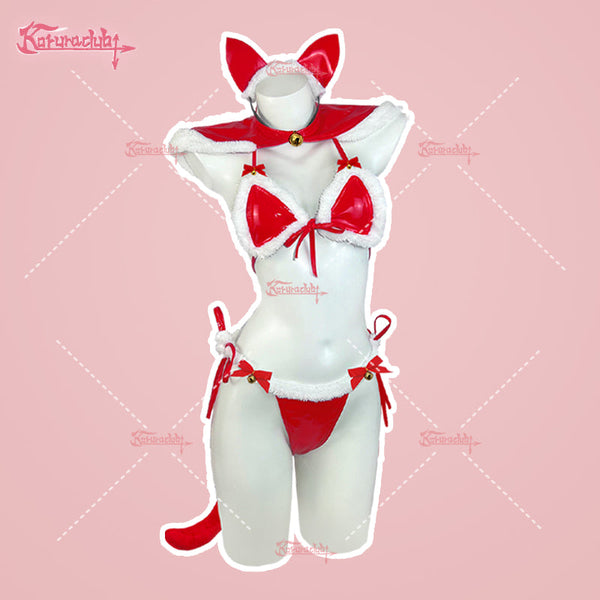 KORURACLUB Cosplay Xmas Kitty Kawaii Lingerie  （5-Piece Set）AW014