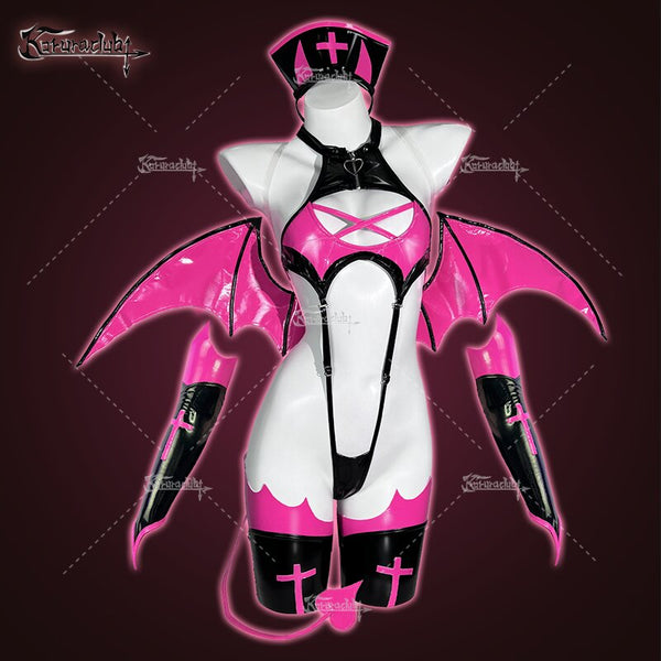 KORURACLUB Cosplay Love-heart succubus Lingerie  （7-Piece Set）AW004