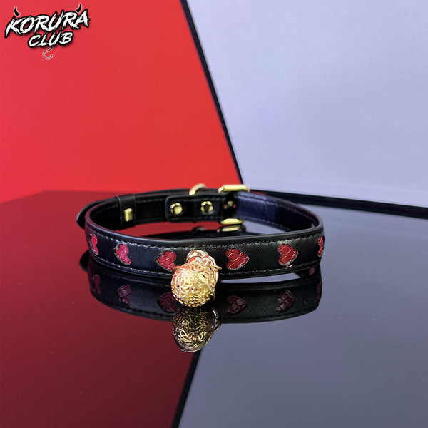 KORURACLUB  Gold Bell Collar Heart Leash AW044