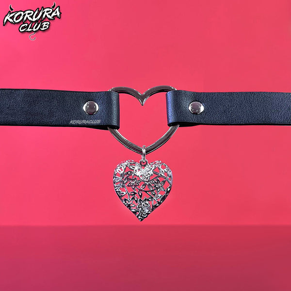 KORURACLUB Heart Shape Collar Leash  AW041