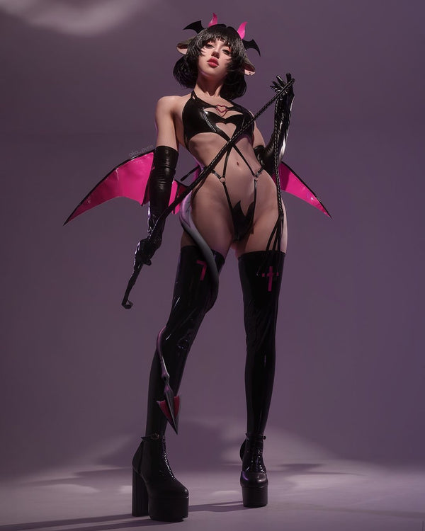 KORURACLUB-Cosplay Devil of Lust Succubus Lingerie (6-Piece Set) AW002