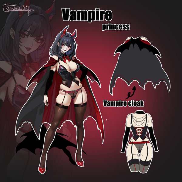 KORURACLUB Pre-Sale  Cosplay Vampire Queen Lingerie （7-Piece Set）  AW026