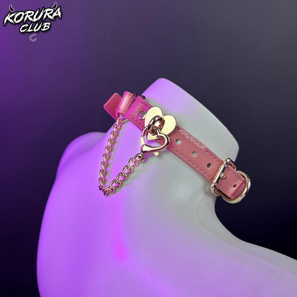 KORURACLUB Double Heart Lock Collar   AW043