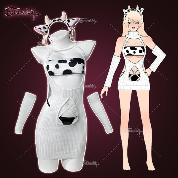 KORURACLUB Cospaly Cozy Cow Lingerie （4-Piece Set) AW013