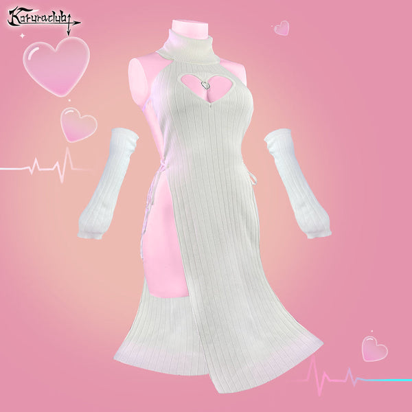 KORURACLUB Plus Size Heart-Shaped Cheongsam AN003