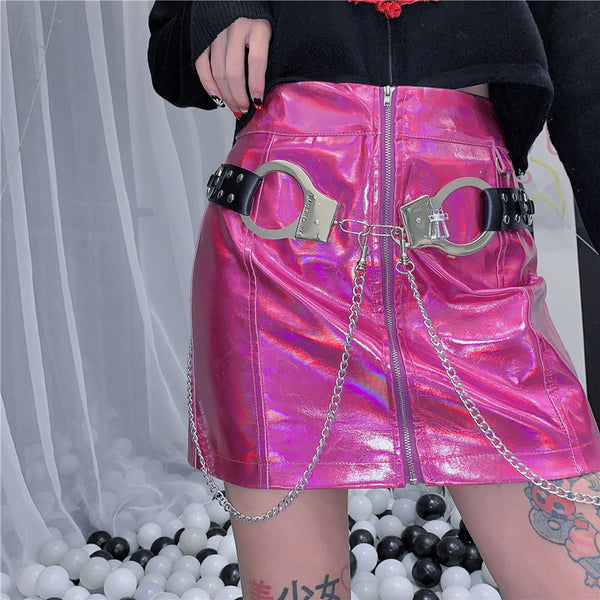 Punk cool handcuffs chain belt yc23560