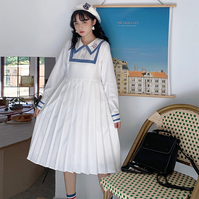 Japanese pleated jk sailor dress yc23826 – anibiu