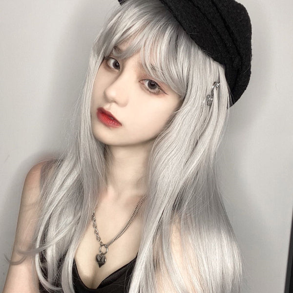 Harajuku Fashion Gray Wig yc23657 – anibiu