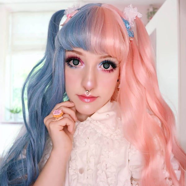 Harajuku lolita blue pink wig yc20958 – anibiu