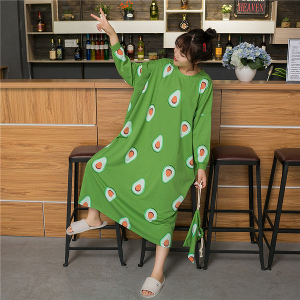 Japanese Fruit Long Sleeve Nightdress yc22798