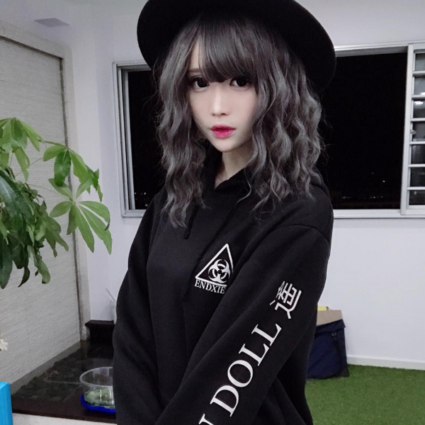 Harajuku Lolita cos dark short hair wig YC20326 – anibiu