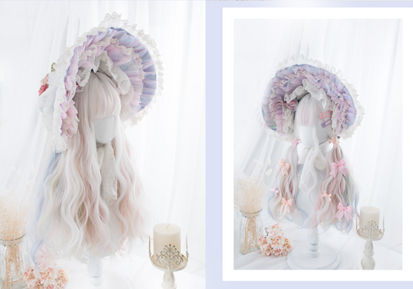 Harajuku  macaron double horsetail wig     YC21413