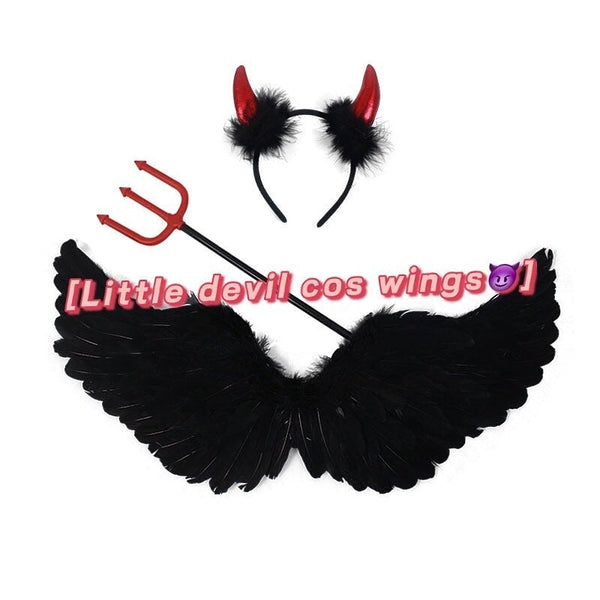 Angel demon headdress and wings yc24643